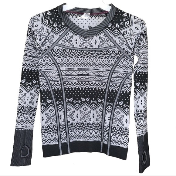 IVIVVA - LULULEMON Fly Tech Glacier Air Long Sleeve Activewear Top Thumbholes 8 - Picture 1 of 6